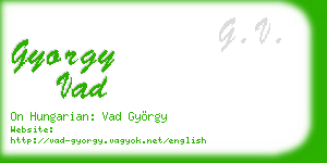 gyorgy vad business card